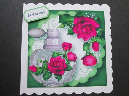 The Perfumed Deep Pink Roses 8x8 by BELINDA ABRAHAM