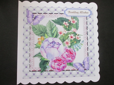 Lilac  Roses and Butterflys by BELINDA ABRAHAM