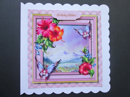 Butterflys and Alpine Scene  by BELINDA ABRAHAM