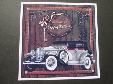Forever Young Vintage Car Card Front 2 by BELINDA ABRAHAM