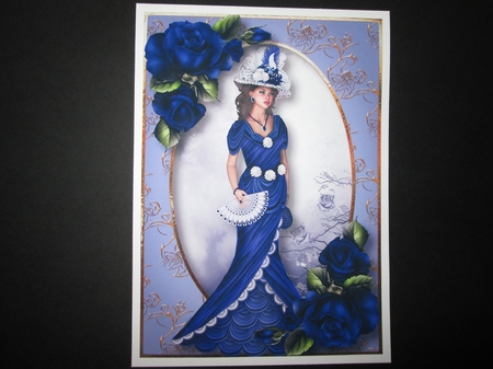 Edwardian Elegance - Willow Pattern Roses A5 by BELINDA ABRAHAM