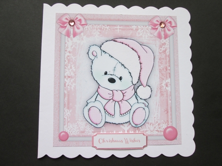 Christmas Bertie ,Pink and White  by BELINDA ABRAHAM