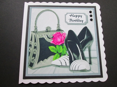 Vintage bag with shoes and rose by BELINDA ABRAHAM