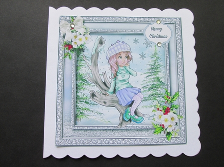 Beautiful Snowflakes and Christmas Roses by BELINDA ABRAHAM