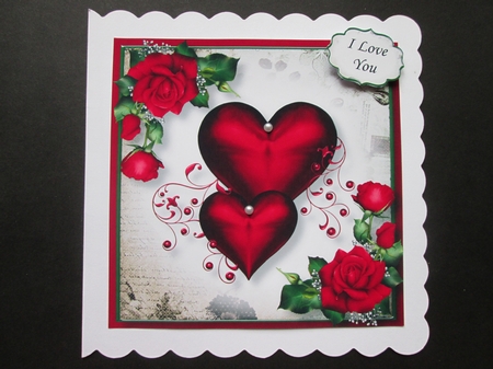 Two Hearts As One 8x8 by BELINDA ABRAHAM