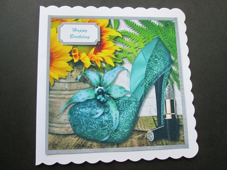 Sunflowers and fancy shoe by BELINDA ABRAHAM