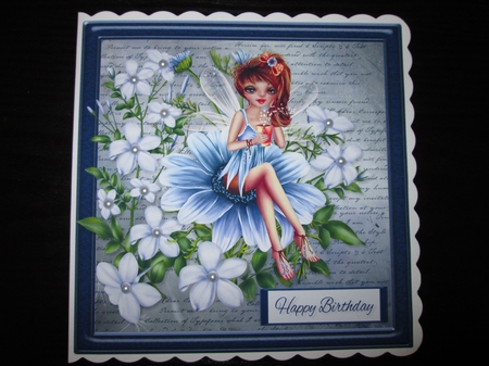 Floral Fairy Card Topper with 7 extra Sentiments by BELINDA ABRAHAM