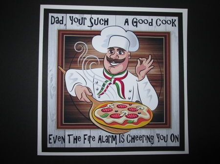 Dad, The Bad Chef 8x8 by BELINDA ABRAHAM