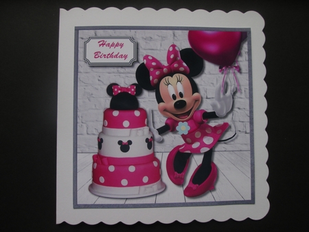 Minnie Mouse with Birthday Cake by BELINDA ABRAHAM