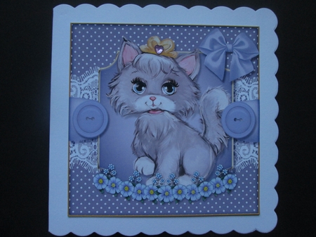 Baby Pets 8x8 Card Front 1 by BELINDA ABRAHAM