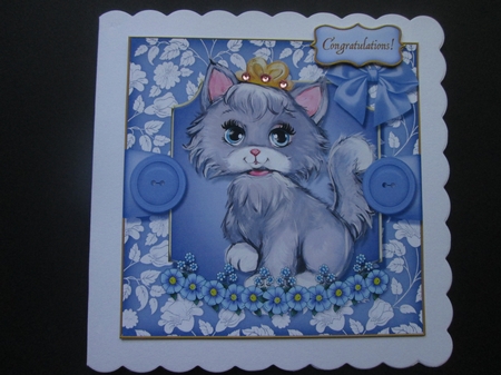 Baby Pets 8x8 Card Front 2 by BELINDA ABRAHAM
