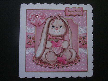 Baby Pets 8x8 Card Front 3 by BELINDA ABRAHAM