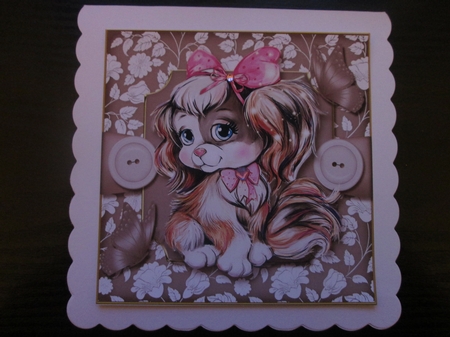 Baby Pets 8x8 Card Front 5 by BELINDA ABRAHAM