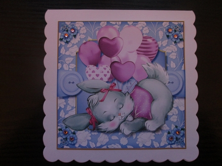 Baby Pets 8x8 Card Front 9 by BELINDA ABRAHAM