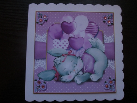 Baby Pets 8x8 Card Front 10 by BELINDA ABRAHAM