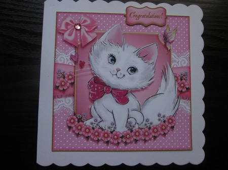 Baby Pets 8x8 Card Front 11 by BELINDA ABRAHAM