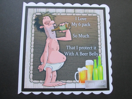 Beer Belly 8x8 by BELINDA ABRAHAM