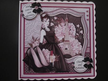 CLASSY & FABULOUS MAROON 7.5 Decoupage & Insert Mini Kit by BELINDA ABRAHAM