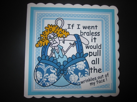 Stella has a fancy blue bra to show off, but has concerns 8x8 by BELINDA ABRAHAM
