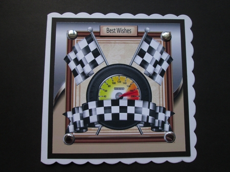 Speedometer & Flags 8x8 by BELINDA ABRAHAM