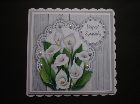 Deepest Sympathy Lillys 8x8 by BELINDA ABRAHAM
