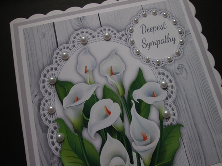 Deepest Sympathy Lillys 8x8 by BELINDA ABRAHAM