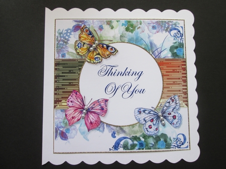 Floral and Butterflies Thinking of You CF. 3 by BELINDA ABRAHAM