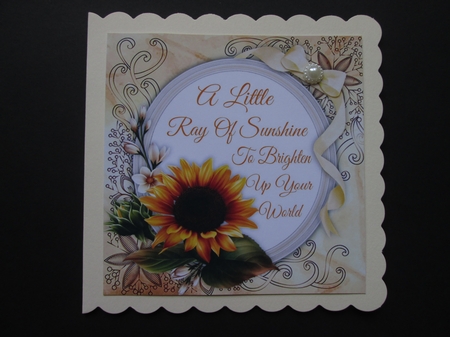 A Little Ray Of Sunshine Sunflower 8x8 by BELINDA ABRAHAM