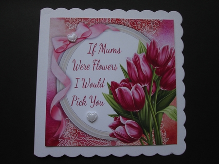 If Mums Were Flowers Tulips 8x8  by BELINDA ABRAHAM