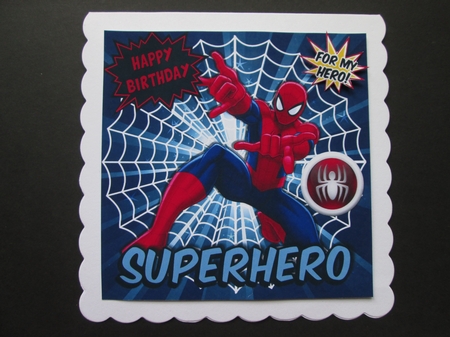 Spider man super hero (red) 8x8 by BELINDA ABRAHAM