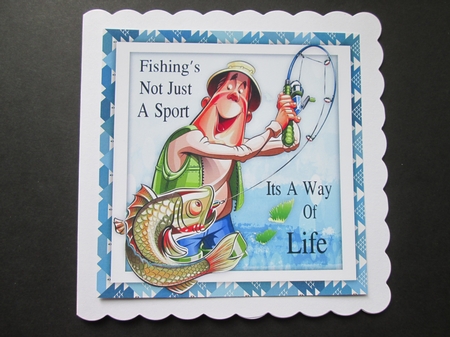 Fishings Not Just A Sport 8x8 by BELINDA ABRAHAM