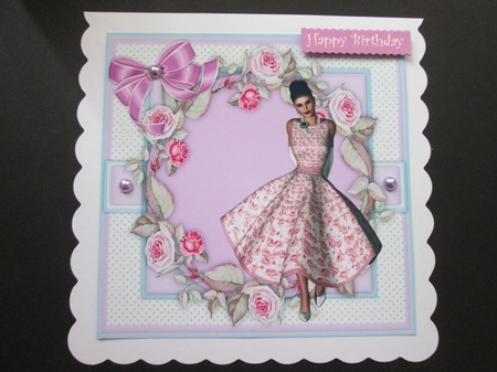 Lady in Pink with Roses by BELINDA ABRAHAM