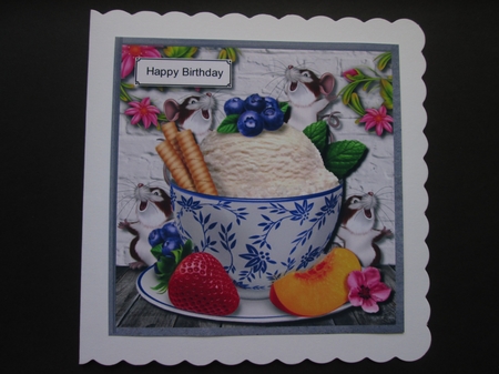Ice cream dessert with cheeky mice by BELINDA ABRAHAM