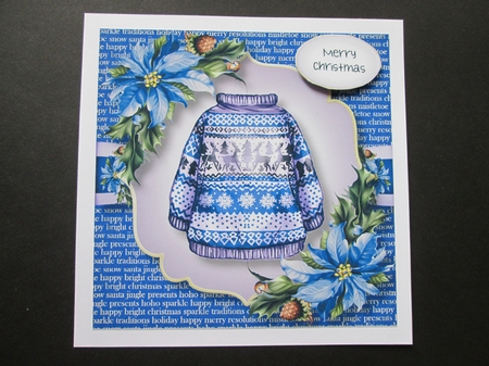 The Blue Christmas Jumper 8x8 by BELINDA ABRAHAM