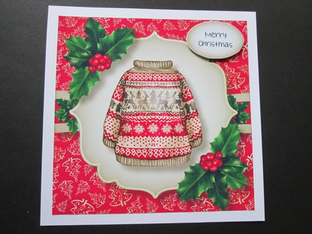 The Red Christmas Jumper 8x8 by BELINDA ABRAHAM