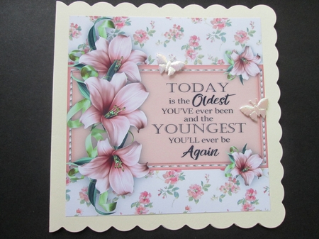 Beautiful Quote and Pink Lillies by BELINDA ABRAHAM