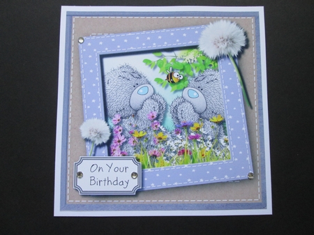Tatty teddy with wild flowers by BELINDA ABRAHAM
