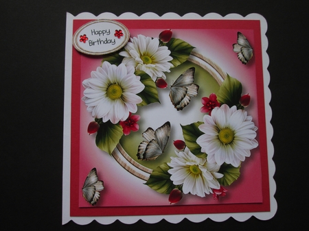 Spring Florals - White & Pink 8x8 by BELINDA ABRAHAM