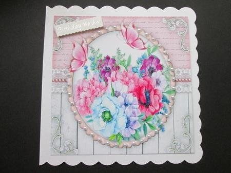 Beautiful Anemones in a paerl Frame  by BELINDA ABRAHAM