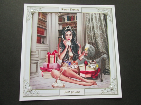 Glamorous Girl Decoupage Topper 4 by BELINDA ABRAHAM