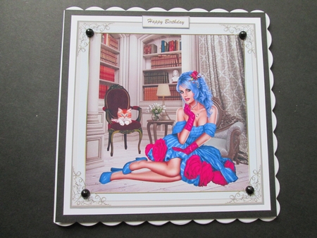 Glamorous Girl Decoupage Topper 5 by BELINDA ABRAHAM