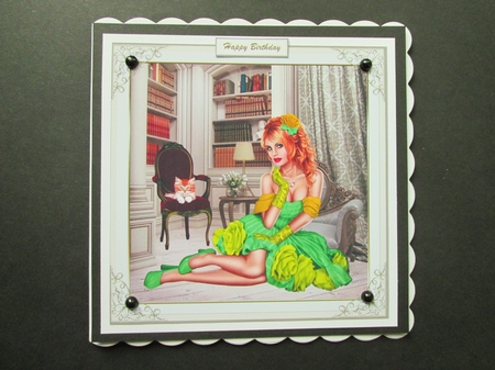 Glamorous Girl Decoupage Topper 7 by BELINDA ABRAHAM