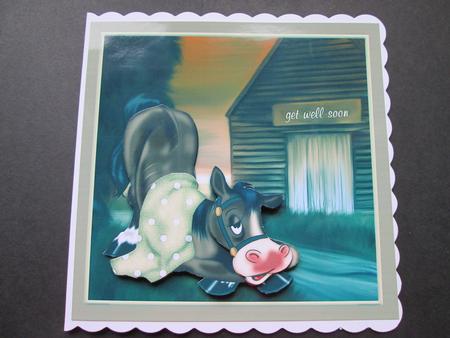 Poorly Horse Card Front by BELINDA ABRAHAM