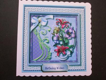 Beautiful Bouquet of Flowers on Lace  by BELINDA ABRAHAM