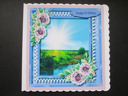 Beautiful Scene with Oink Roses  by BELINDA ABRAHAM