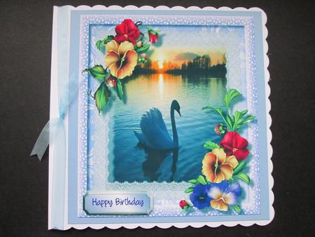 Beautiful Pansy's and River Scene  by BELINDA ABRAHAM