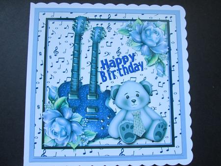 Birthday Boy Music Bear by BELINDA ABRAHAM