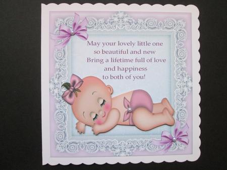 Sweet Little Sleeping Baby Girl! 8x8 by BELINDA ABRAHAM