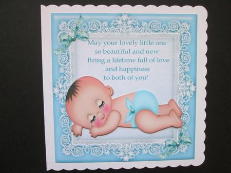 Sweet Little Sleeping Baby Boy! 8x8 by BELINDA ABRAHAM