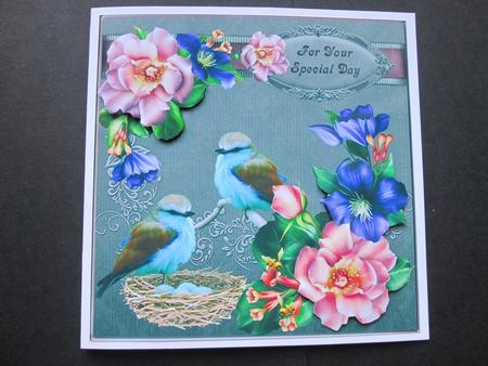 Say It with Flowers Card Topper One by BELINDA ABRAHAM